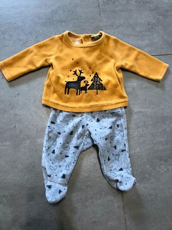Pyjama 2 pièces hiver garçon 1 mois