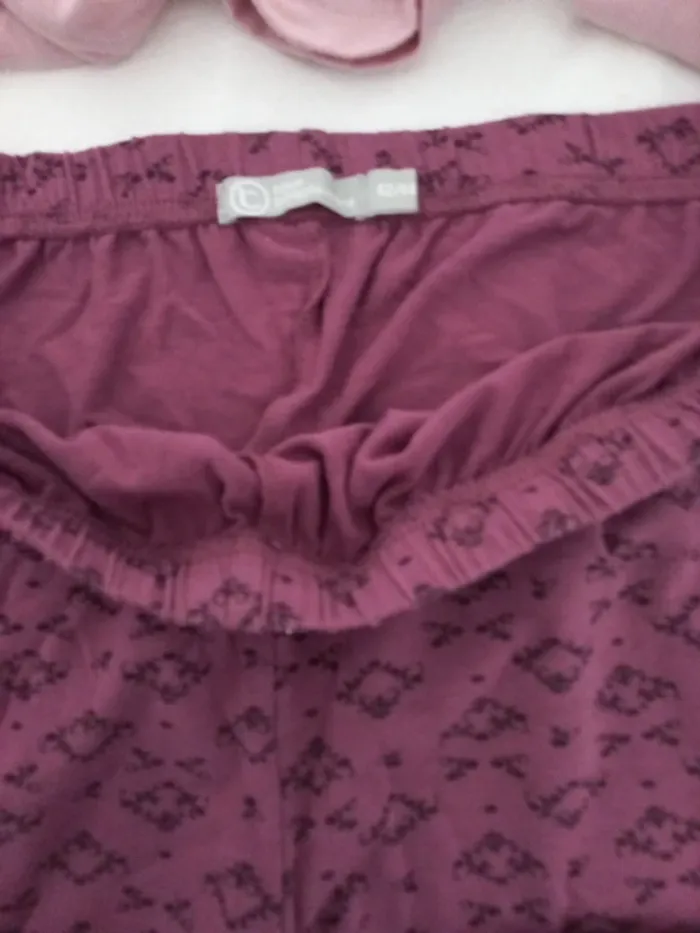 Pyjama d'été violet et rose - photo numéro 2