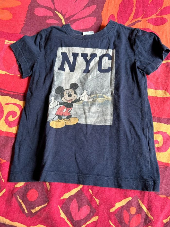 Tee shirt Mickey 3 ans bleu marine