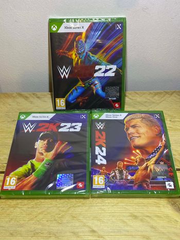 Lot 3 jeux catch Xbox séries X w2k22 w2k23 w2k24