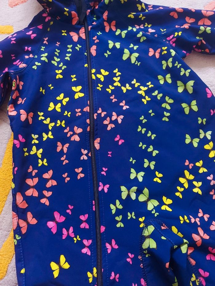 Combinaison de pluie iELM softshell papillons multicolores 98 cm 3 ans