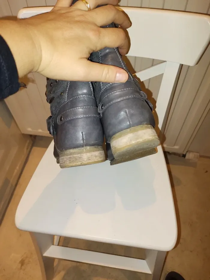Bottines femme T37 grises - photo numéro 6