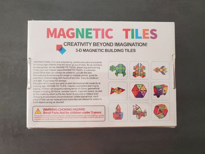 Tuiles magnétique 60pcs jeux construction aimanté - photo numéro 2
