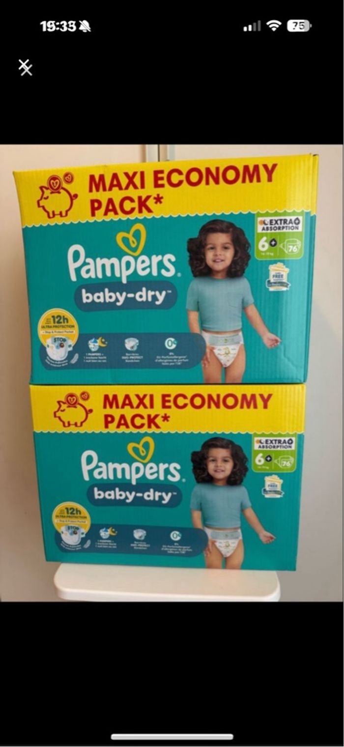 Pampers baby dry taille 6+(13-19 ) kg