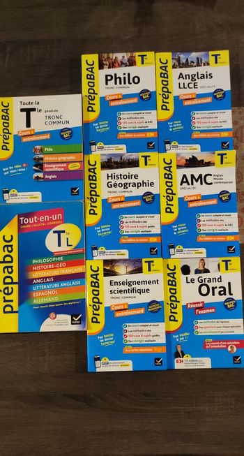 Lot 8 livres prepabac Terminale 