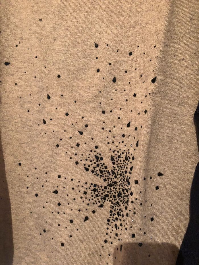 Pull marine et beige - photo numéro 2