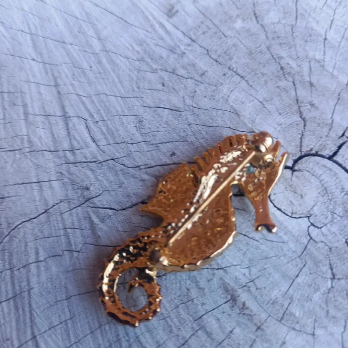 Broche vintage hypocampe - photo numéro 5