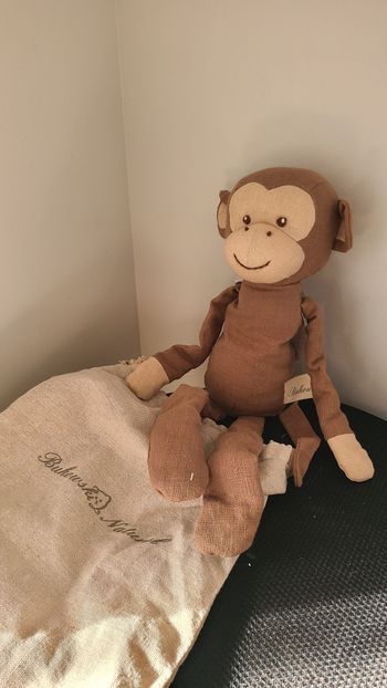 Bukowski  Doudou singe beige tissu