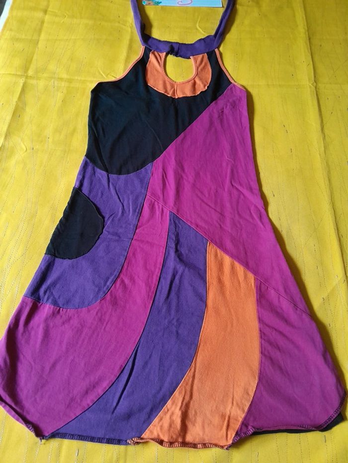 Petite robe dos nu colorée ethnique taille S/36 - photo numéro 3