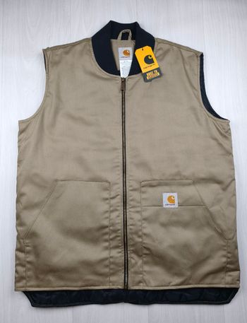 Veste sans manche caharrt beige taille L neuve 