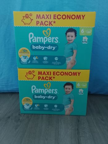 2 carton couche Pampers taille 6