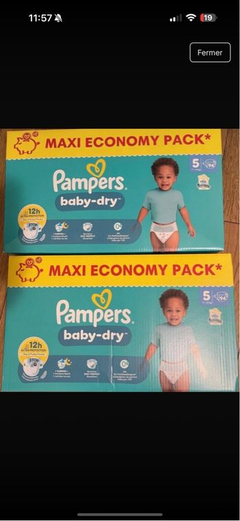 Pampers baby dry taille 5(12-17) kg