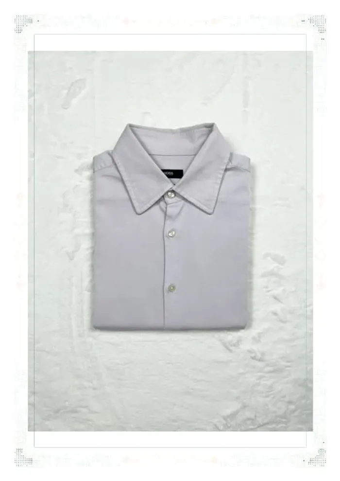 Hugo Boss chemise rose coton homme L - photo numéro 12