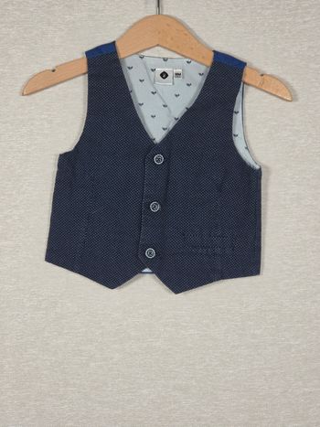 Gilet de costume grain de blé 18 mois 80cm 