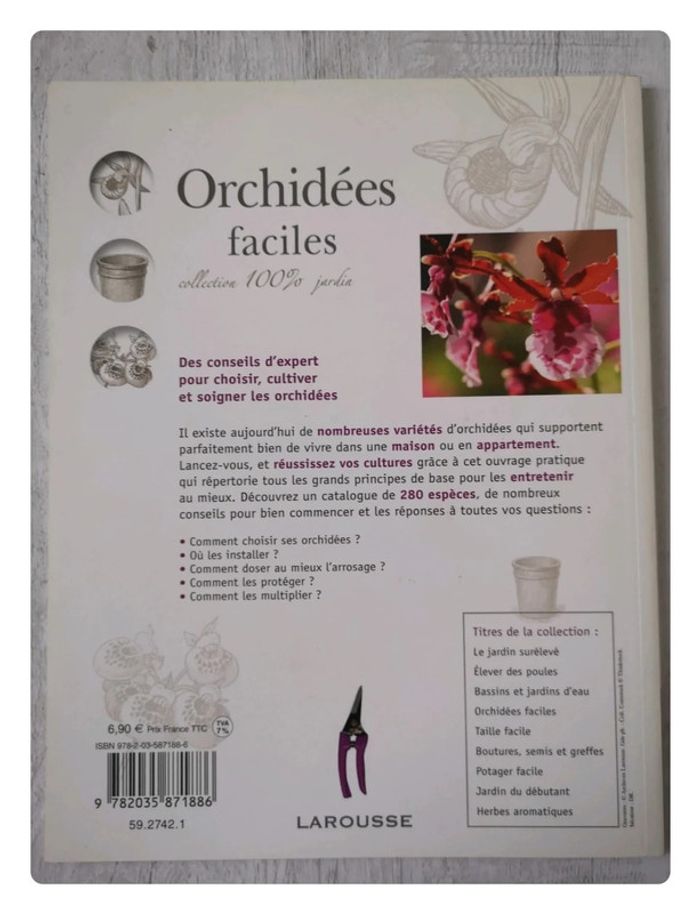 🌼Livre "Orchidées faciles" Larousse 🌸 Guide entretien orchidées intérieur et serre - photo numéro 2