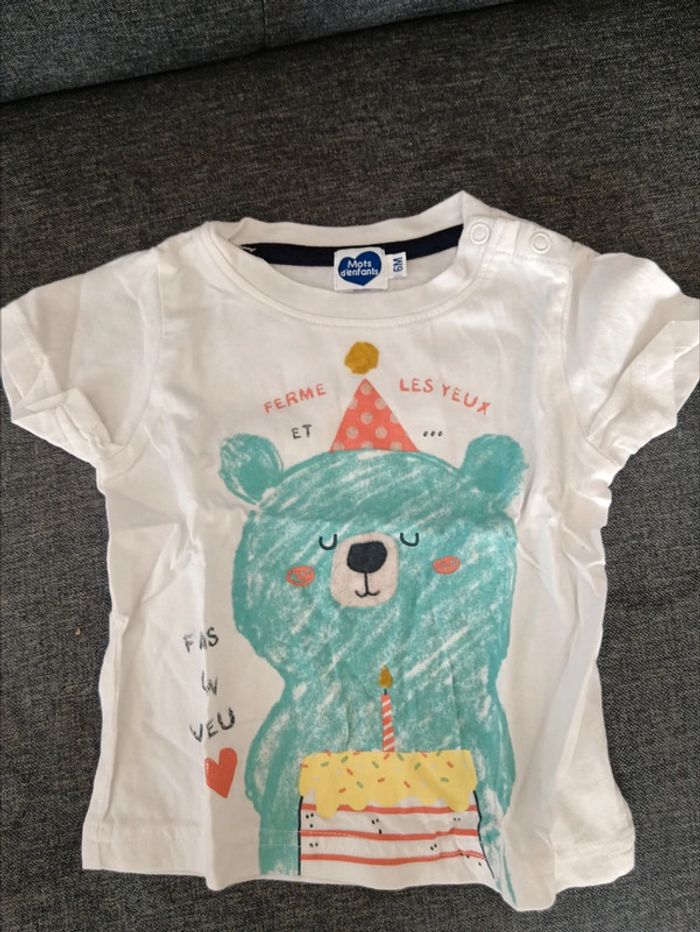 Lot 7 t-shirt 6mois - photo numéro 7