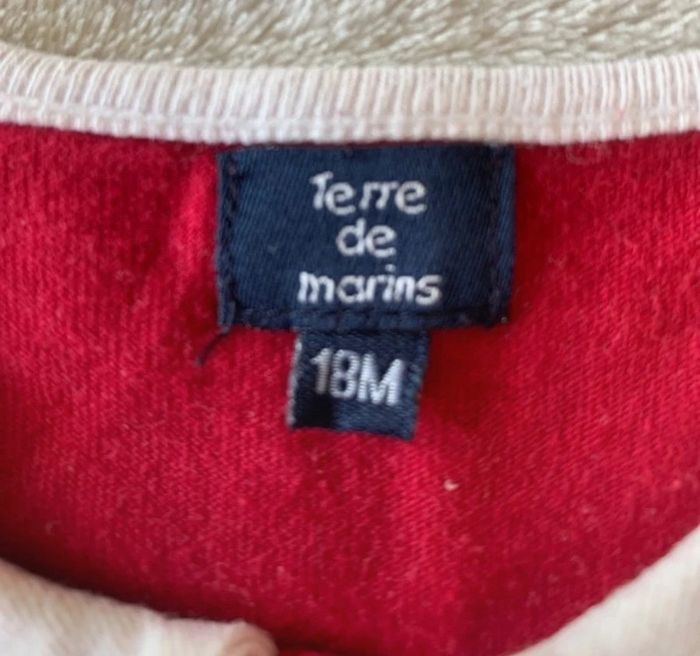 Barboteuse Terre de Marins Rouge à Pois Blanc 18M - photo numéro 3