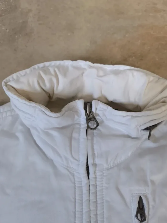 Veste/Jacket zippé bi matière Ralph Lauren L homme blanche excellent état - photo numéro 7