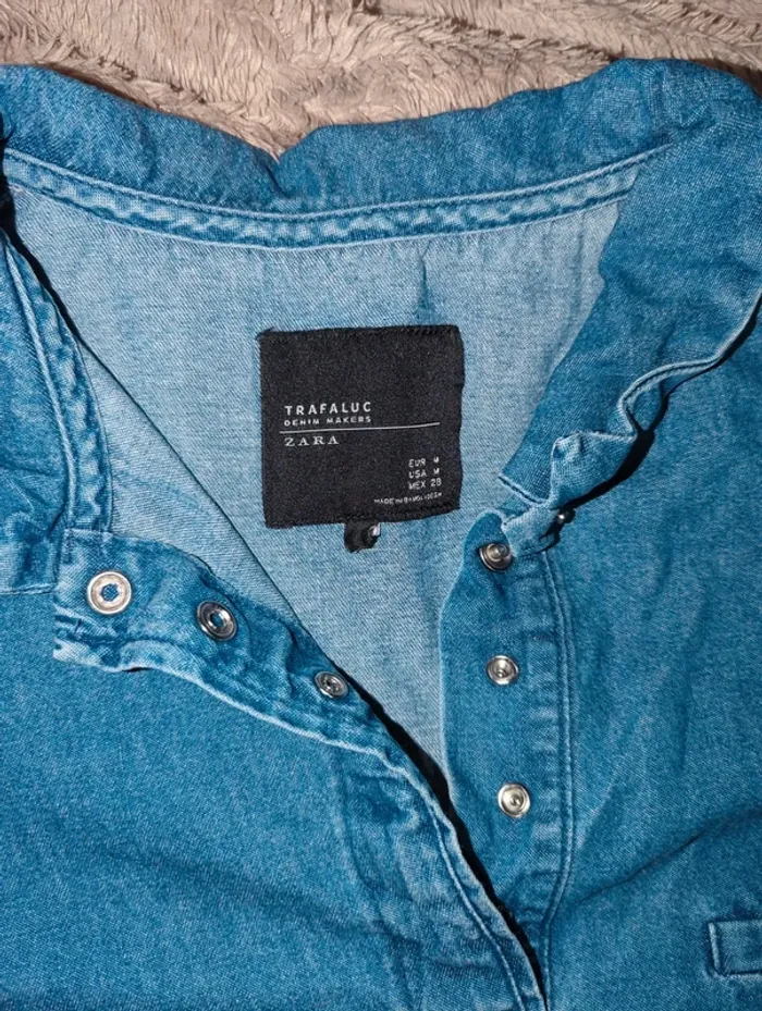 Top chemise en jean zara - photo numéro 5