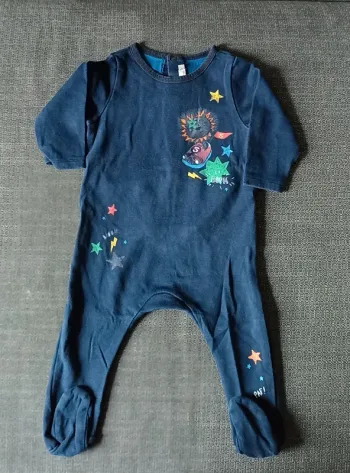 Pyjama coton fantaisie Catimini 9 mois en TBE
