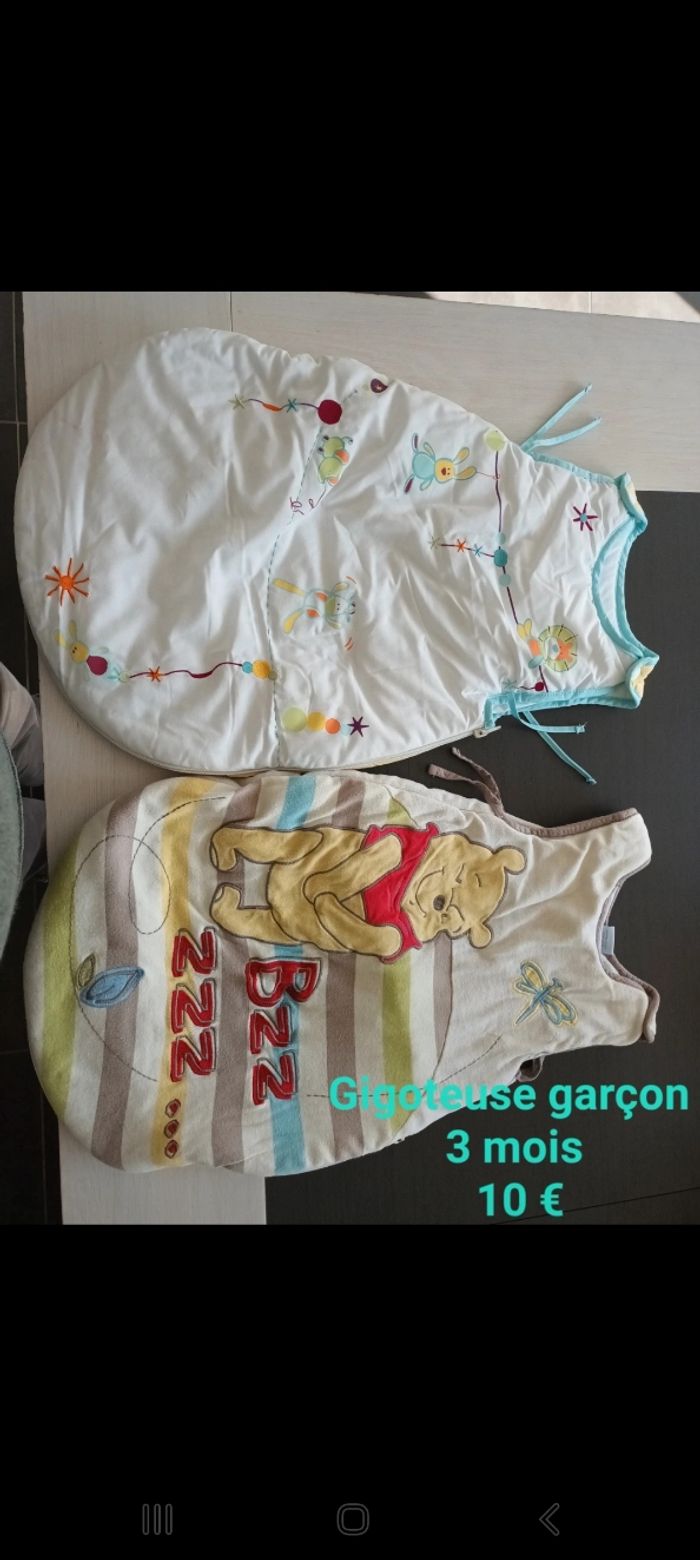 Lot 2 gigoteuses garçon 3 mois