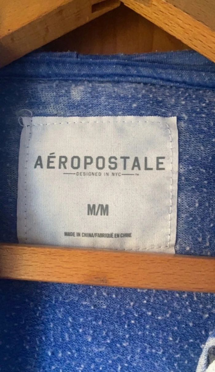 Sweat à capuche bleu Aeropostale M - photo numéro 3