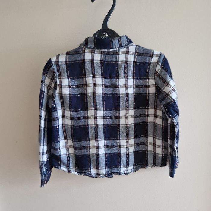 3 ans chemise bleu et doré - photo numéro 5