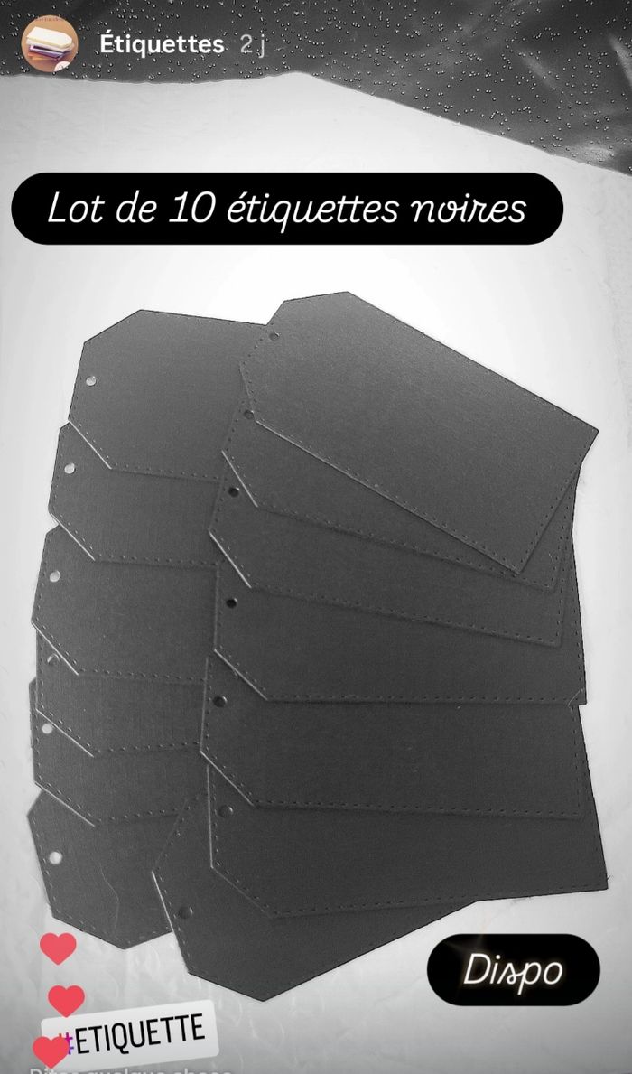 15 étiquettes noires