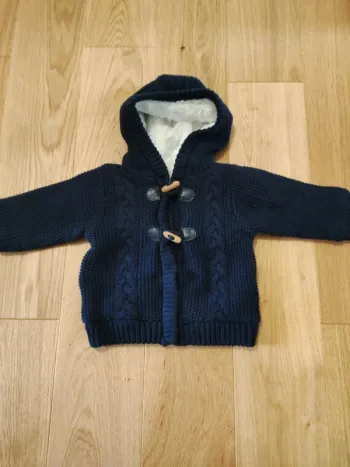 Gilet bleu chaud - 3 mois - excellent état