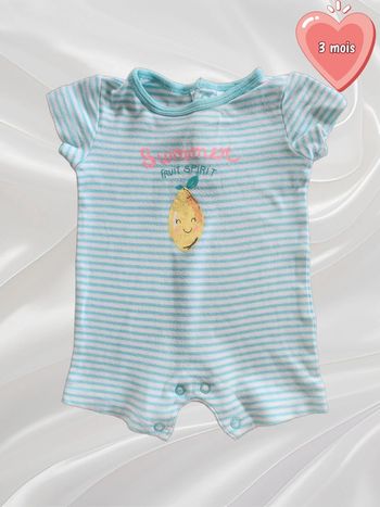 Combishort fille 3 mois