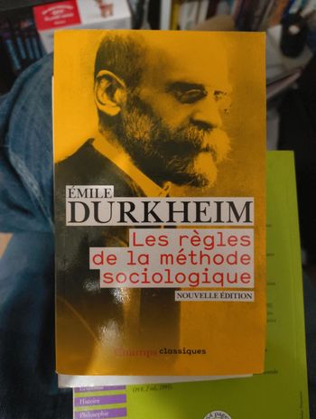 Emile Durkheim - les règles de la méthode sociologique