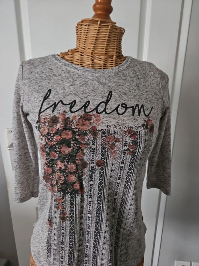 T-shirt manches 3/4 berska taille S u45 - photo numéro 3