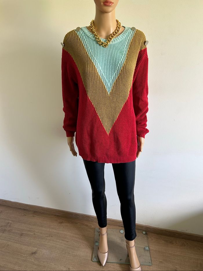 Pull d’hiver à manches longues Naf Naf taille M TBE - photo numéro 3