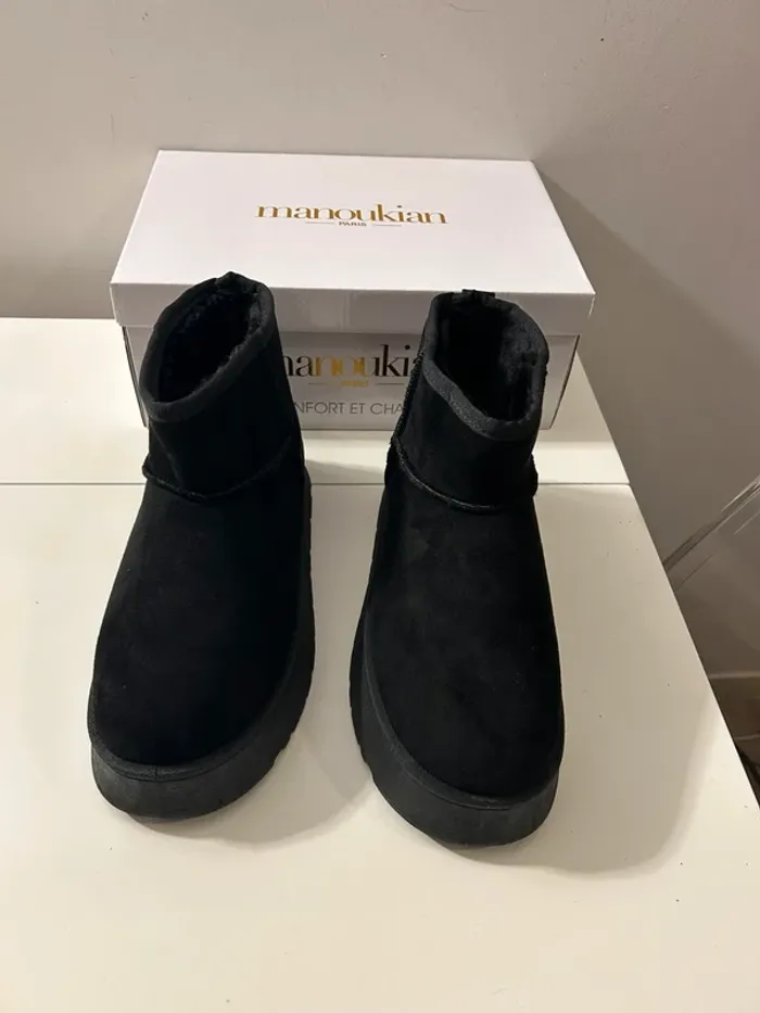 Alain Manoukian, bottes fourrées, noir pointure 37 neuf - photo numéro 12