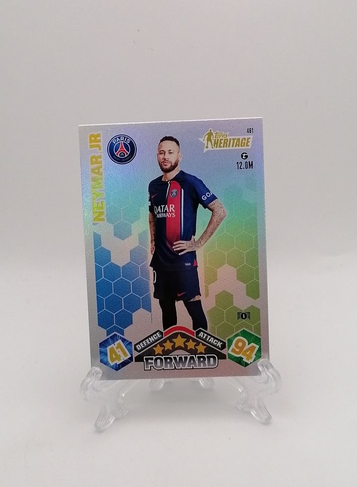 Carte Topps Match Attax 2023-24 HÉRITAGE Neymar JR n°461.