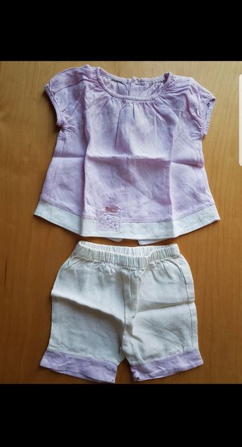 Ensemble été 2 pièces bébé fille 3 mois