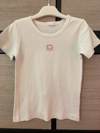 T-shirt blanc coton Petit Bateau Taille 4 ans