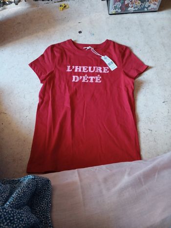 Tee-shirt  à message t.xs etam