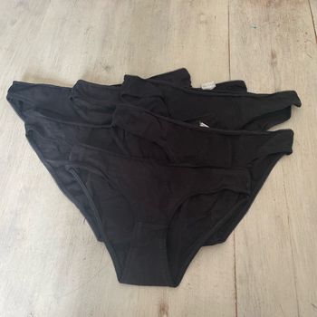 Lot de 6 culottes noires taille M