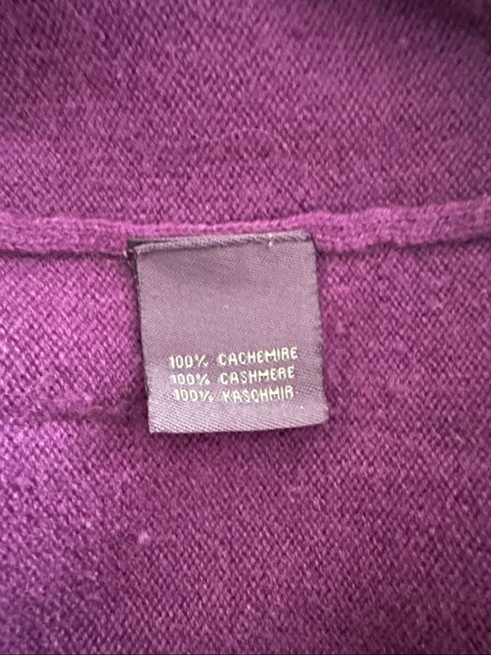 Pull en cachemire violet Galeries Lafayette TL - photo numéro 6