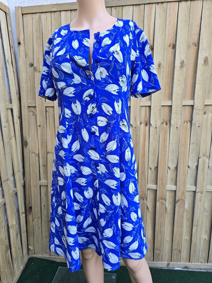 Robe imprimée 🍒Caroline rohmer vintage 90🍒taille 38/40 - photo numéro 4