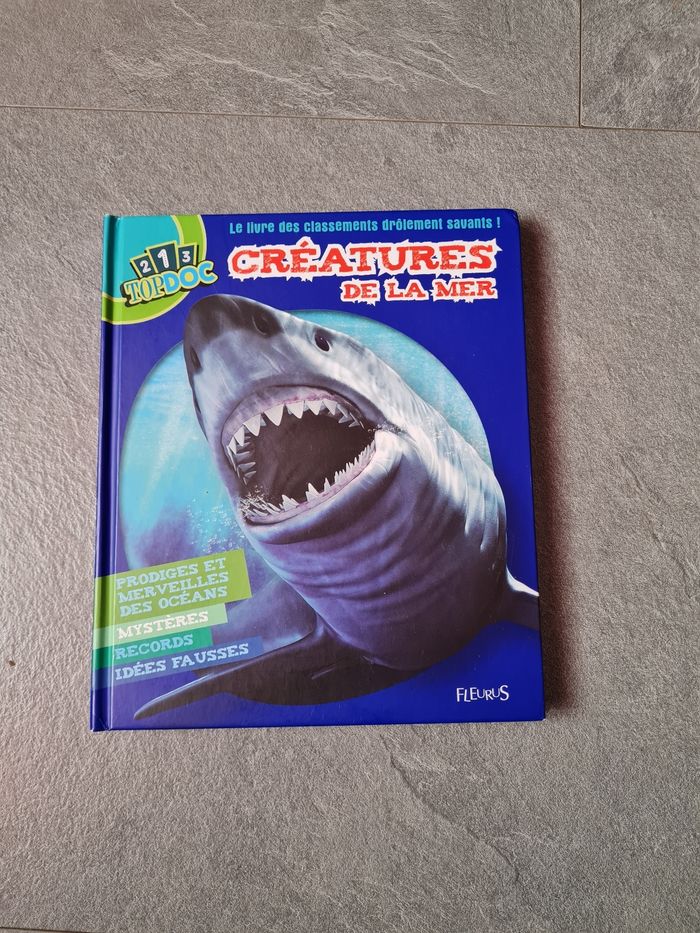 Livre créatures de la mer 1 2 3 doc fleurus attention les coins un peu abîmé