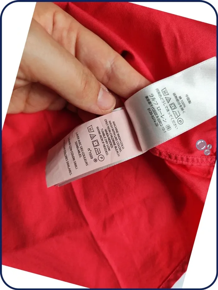Chemise- homme- Ralph Lauren -rouge- S - photo numéro 6