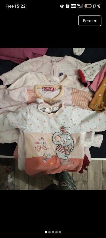 Lot pyjama petite fille  (3 mois au 18 mois )