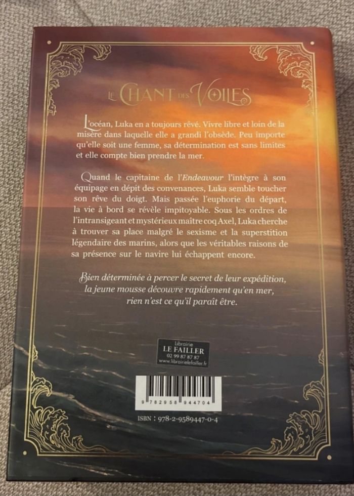 Roman Le Chant des Voiles Relié Collector avec jaspage Tiphs - photo numéro 6