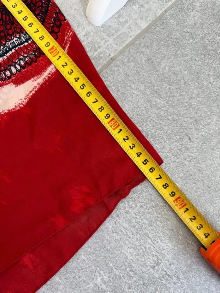Robe d'été Sisley rouge taille S parfait état - photo numéro 6