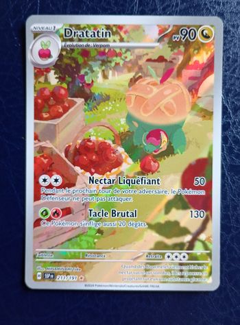 Carte pokémon Dratatin 211/191 EV8 Étincelles Déferlantes Fr
