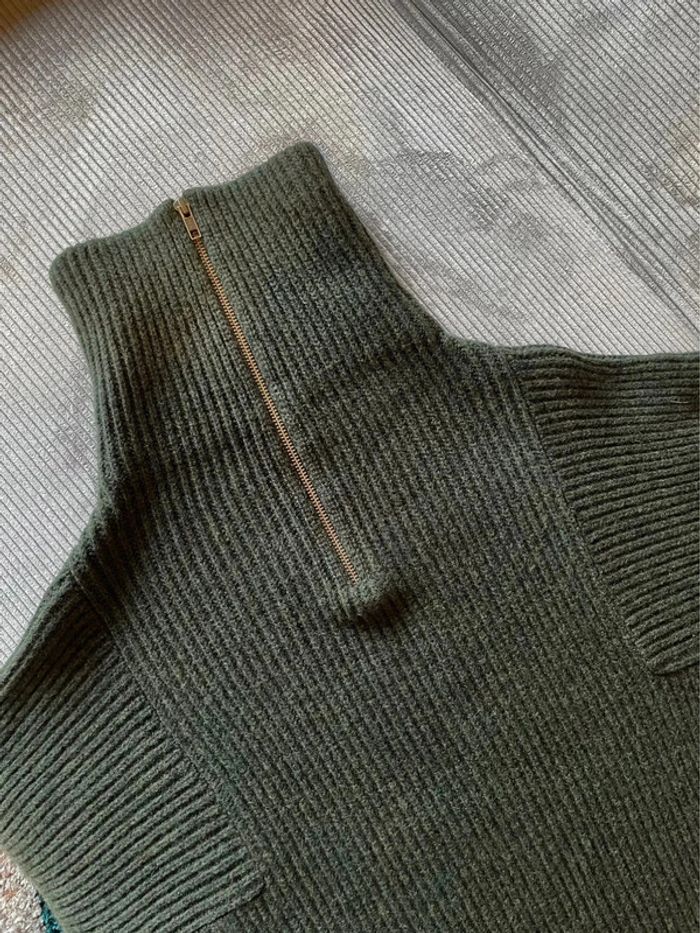 Pull Soeur Nietzsch kaki col camionneur / taille S - photo numéro 3