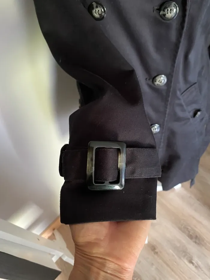 Trench-coat noir camaïeu - photo numéro 6