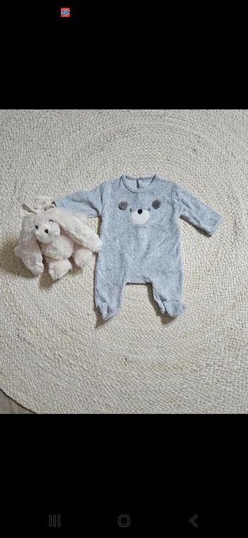 Pyjama velours 1 mois